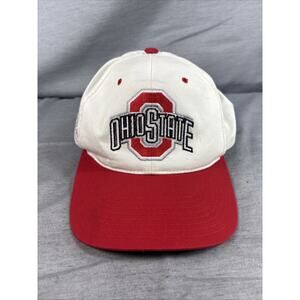 Vintage 90s Ohio State Buckeyes American Needle Blockhead Snapback Hat Cap Twill